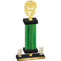 Premium Single Green Carbon Fiber Year Pickleball Trophy