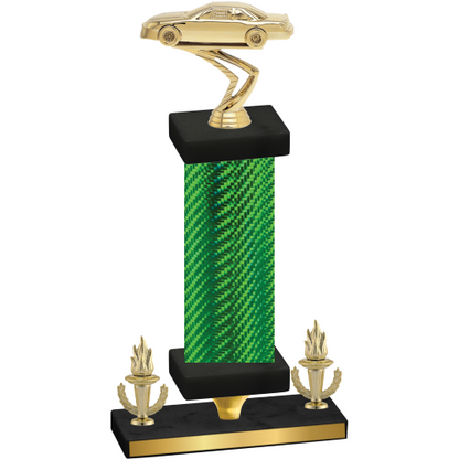 Premium Single Green Carbon Fiber Victory Cars Trophy
