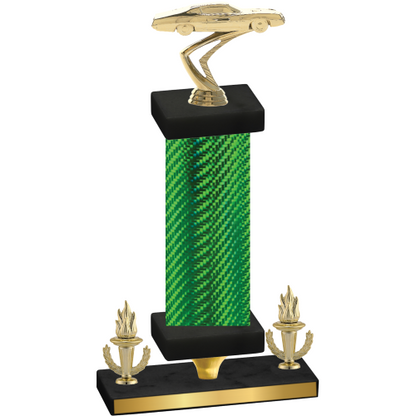 Premium Single Green Carbon Fiber Victory Cars Trophy
