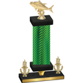 Premium Single Green Carbon Fiber Victory Fishing Trophy