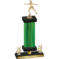 Premium Single Green Carbon Fiber Year Skater Trophy