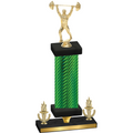 Premium Single Green Carbon Fiber Victory Weights Trophy