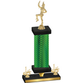 Premium Single Green Carbon Fiber First Place Majorette Trophy