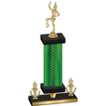 Premium Single Green Carbon Fiber Victory Majorette Trophy