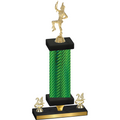Premium Single Green Carbon Fiber Year Majorette Trophy
