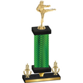 Premium Single Green Carbon Fiber Victory Karate Trophy