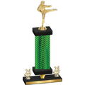 Premium Single Green Carbon Fiber Year Karate Trophy
