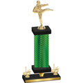 Premium Single Green Carbon Fiber First Place Karate Trophy