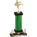 Premium Single Green Carbon Fiber Year Karate Trophy