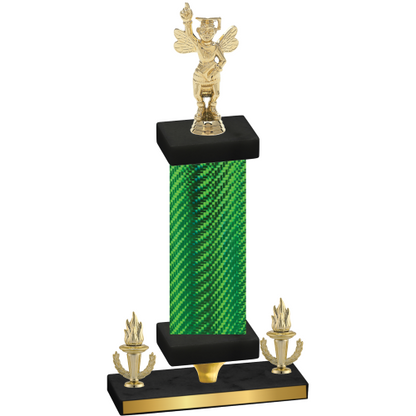Premium Single Green Carbon Fiber Victory Academics Trophy