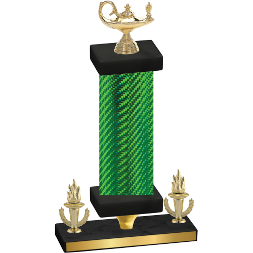 Premium Single Green Carbon Fiber Victory Academics Trophy