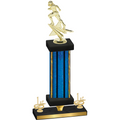 Premium Single Blue Glacier First Place Football Trophy