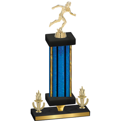 Premium Single Blue Glacier Victory Running Trophy