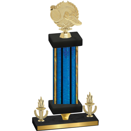Premium Single Blue Glacier Victory Running Trophy