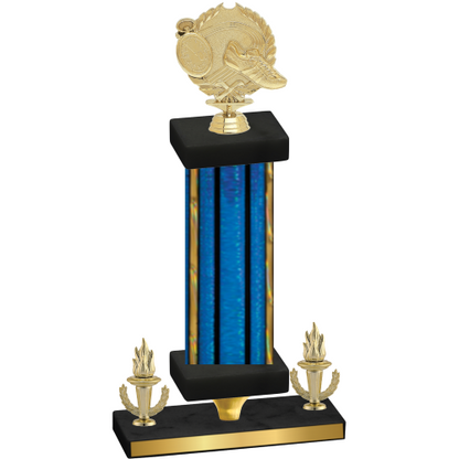 Premium Single Blue Glacier Victory Running Trophy