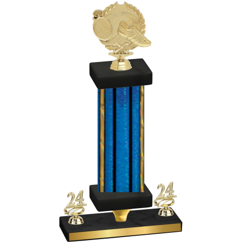 Premium Single Blue Glacier Year Running Trophy