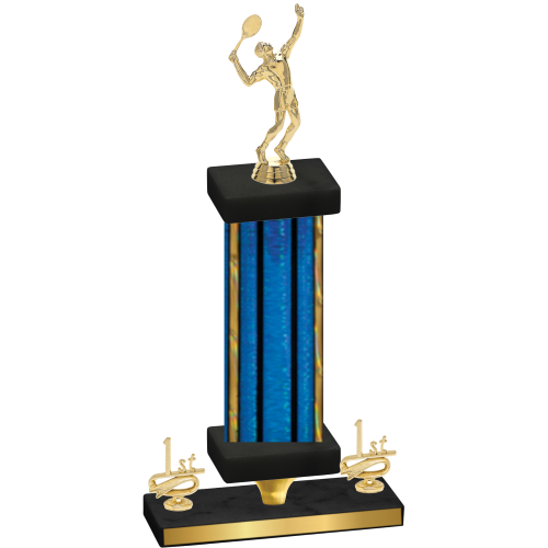 Premium Single Blue Glacier First Place Tennis Trophy