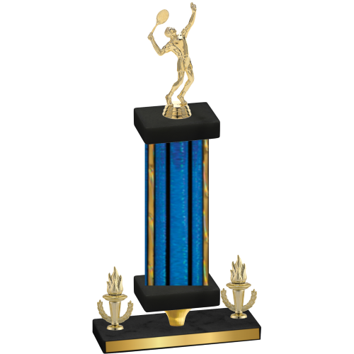 Premium Single Blue Glacier Victory Tennis Trophy