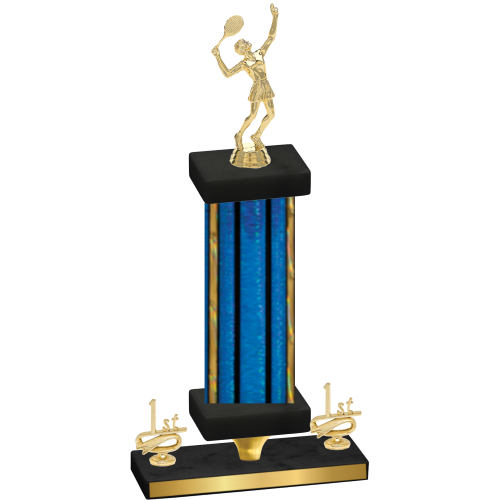 Premium Single Blue Glacier First Place Tennis Trophy