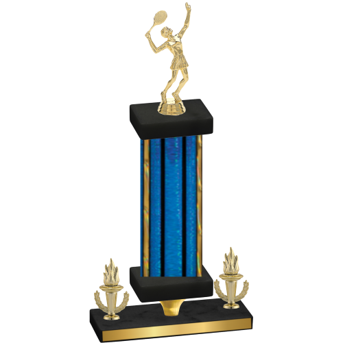 Premium Single Blue Glacier Victory Tennis Trophy