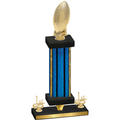 Premium Single Blue Glacier First Place Football Trophy