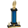 Premium Single Blue Glacier Year Football Trophy