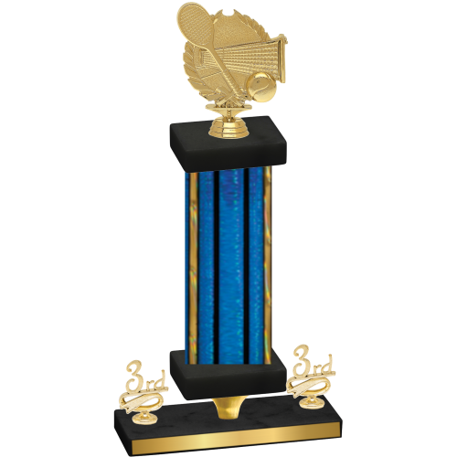 Premium Single Blue Glacier Third Place Tennis Trophy