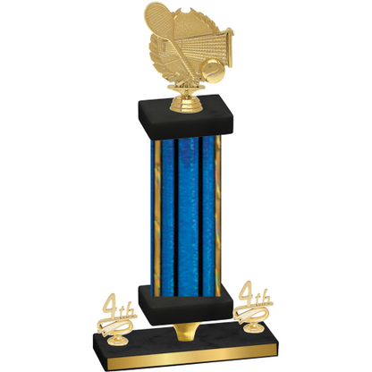 Premium Single Blue Glacier Fourth Place Tennis Trophy