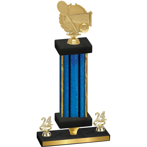 Premium Single Blue Glacier Year Tennis Trophy