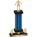 Premium Single Blue Glacier Year Wrestling Trophy