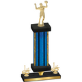 Premium Single Blue Glacier First Place Volleyball Trophy