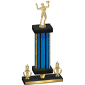 Premium Single Blue Glacier Victory Volleyball Trophy