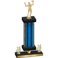 Premium Single Blue Glacier Year Volleyball Trophy