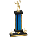 Premium Single Blue Glacier First Place Volleyball Trophy