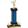 Premium Single Blue Glacier Second Place Volleyball Trophy