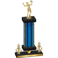 Premium Single Blue Glacier Victory Volleyball Trophy