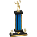 Premium Single Blue Glacier Year Volleyball Trophy
