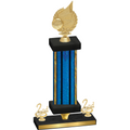 Premium Single Blue Glacier Second Place Volleyball Trophy