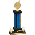 Premium Single Blue Glacier Fourth Place Volleyball Trophy