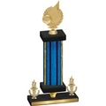 Premium Single Blue Glacier Victory Volleyball Trophy