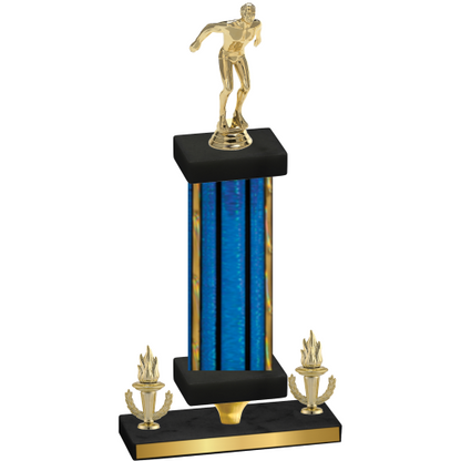 Premium Single Blue Glacier Victory Swimming Trophy