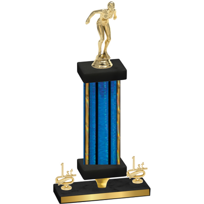 Premium Single Blue Glacier First Place Tennis Trophy