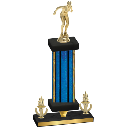 Premium Single Blue Glacier Victory Tennis Trophy
