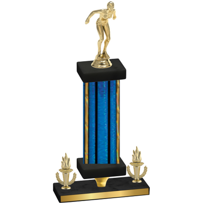 Premium Single Blue Glacier Victory Tennis Trophy
