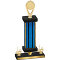 Premium Single Blue Glacier First Place Insert Trophy