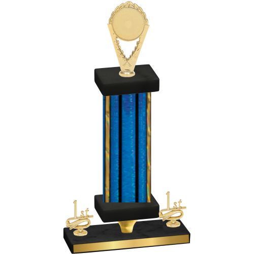 Premium Single Blue Glacier First Place Insert Trophy