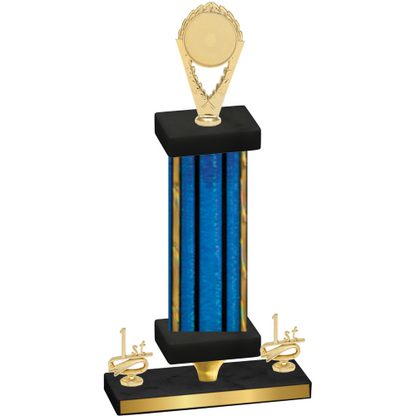 Premium Single Blue Glacier First Place Insert Trophy