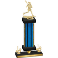 Premium Single Blue Glacier First Place Lacrosse Trophy