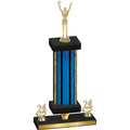 Premium Single Blue Glacier Year Victory Trophy