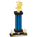 Premium Single Blue Glacier Fourth Place Pickleball Trophy